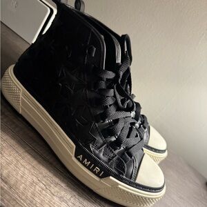 AMIRI Black Star High-Tops with Cream Sole